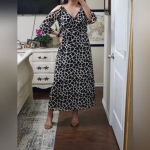 Giraffe print maxi dress by Bar III